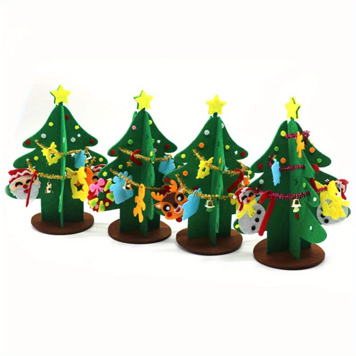 18pcs DIY Foam Christmas Tree Making Crafts Tree Including Foam Christmas  Tree Assortment Christmas Foam Stickers Accessories For Fun Home Activities