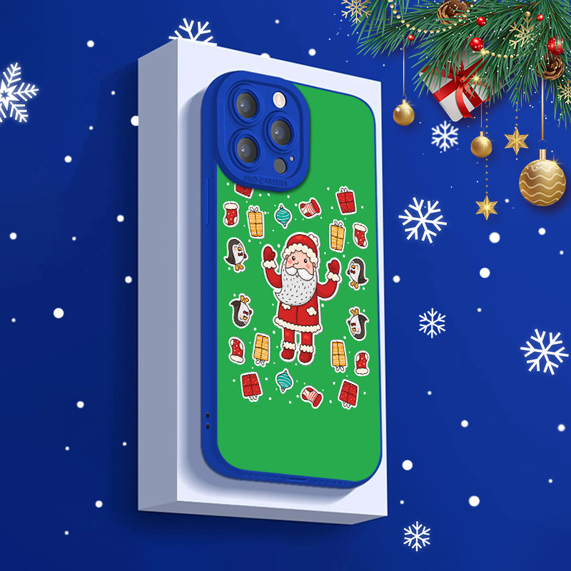 Fundas Navideñas Elegantes Iphone 15 Lindos Estampados Papá - Temu