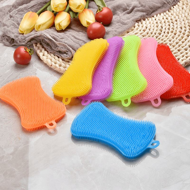 Silicone Cleaning Brush Dishwashing Sponge Multi-functional Fruit