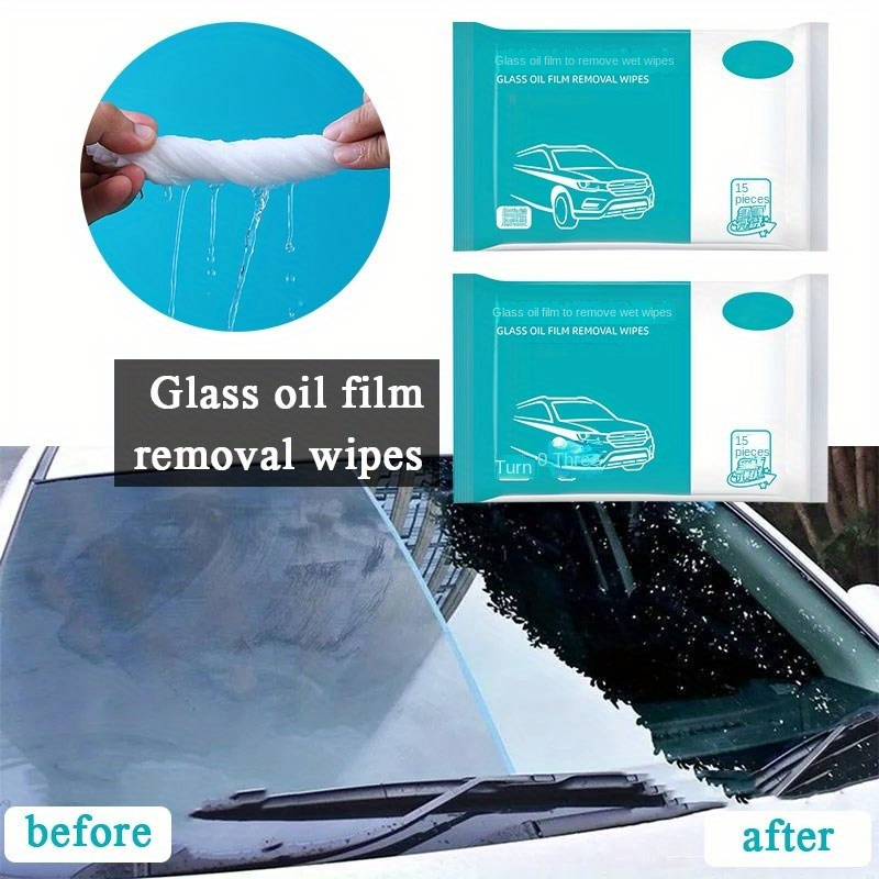 Car Glass Oil Film Removal Wipes Automobile Wet Glasses - Temu
