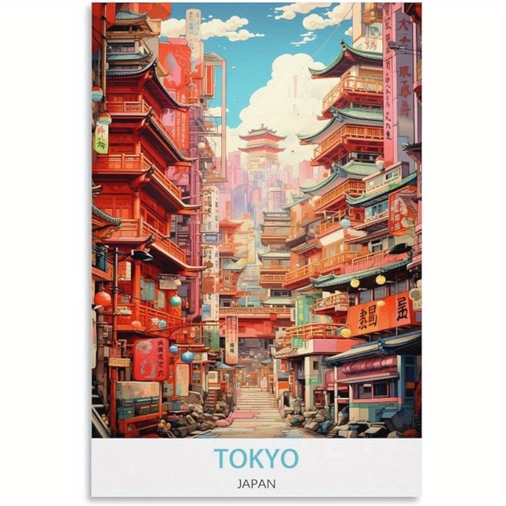 Tokyo Print Affiche imprimée du Japon Affiche de voyage du Mont Fuji -   France