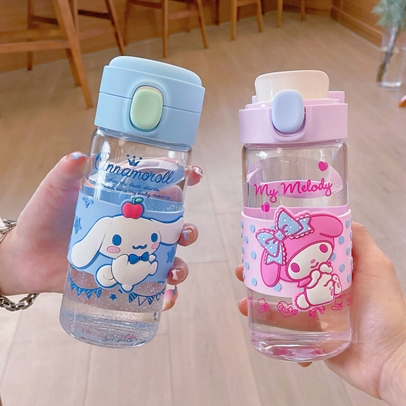 300Ml Sanrio Cinnamoroll Anime Hello Kitty Glass Filter Tea Cup Cartoon  Kawaii Sports Water Bottle Coffee Kid Water Bottle Gift