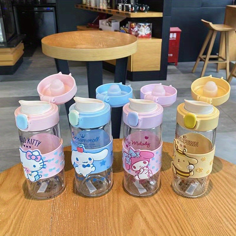 Kawaii Glass Cups Lids, Cinnamoroll Glass Cup