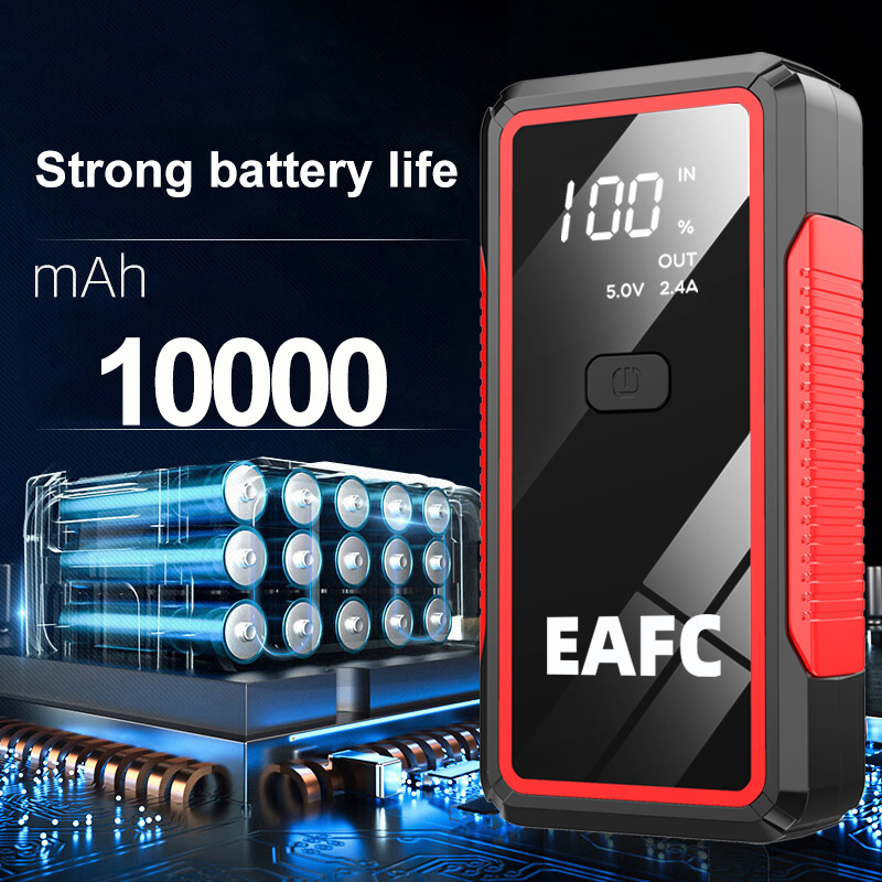 

Portable Car Jump Starter Device Power Bank Emergency 10000mah 12v 1200a Booster Starting For Car 6.0l Gas/4.0l Engine