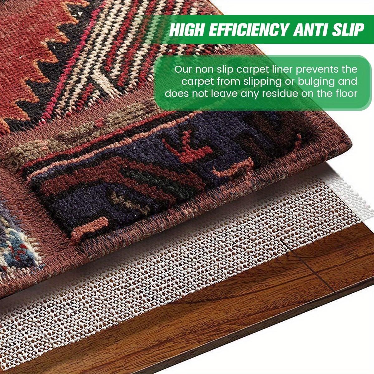 Non-slip Rug Pad For Hardwood And Carpet - Keep Your Rugs Safe And In -  Anti-skid Mat Liner - - Temu
