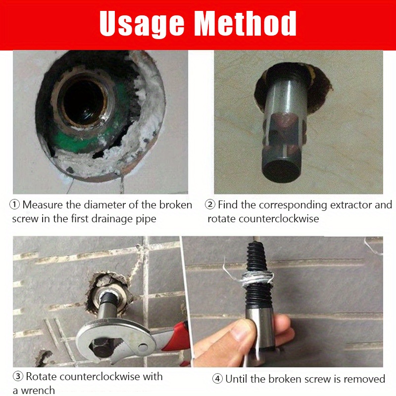Water Pipe Screw Removal Tool Broken Bolt Remover Pipes - Temu Canada