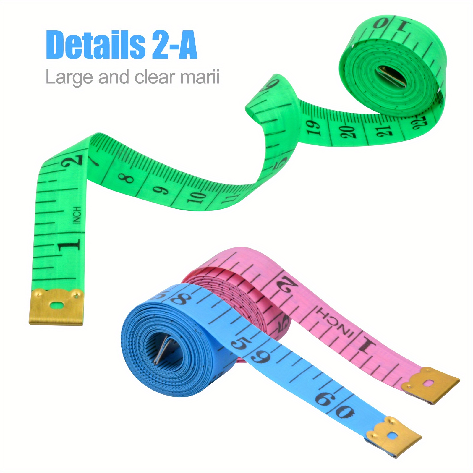18pcs Dual Sided Measuring Tape, 6 Colors Double Scale Soft Tape Measure,  Body Measuring Tape, Flexible Measuring Ruler for Tailor Clothing Sewing