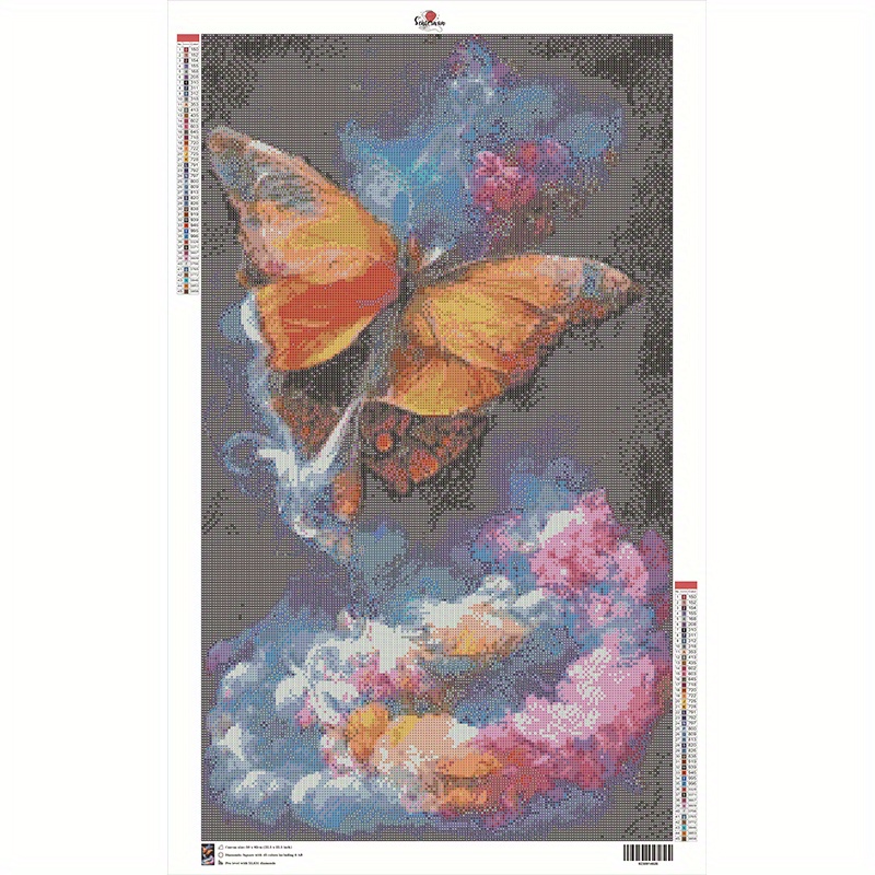 Full Square Diamond Canvas Butterfly Animals Home Wall Decor - Temu