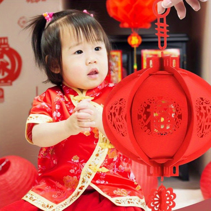 Décorations du Nouvel An lunaire chinois, lapin mignon, lanternes  traditionnelles chinoises, festival du printemps, cadeau d
