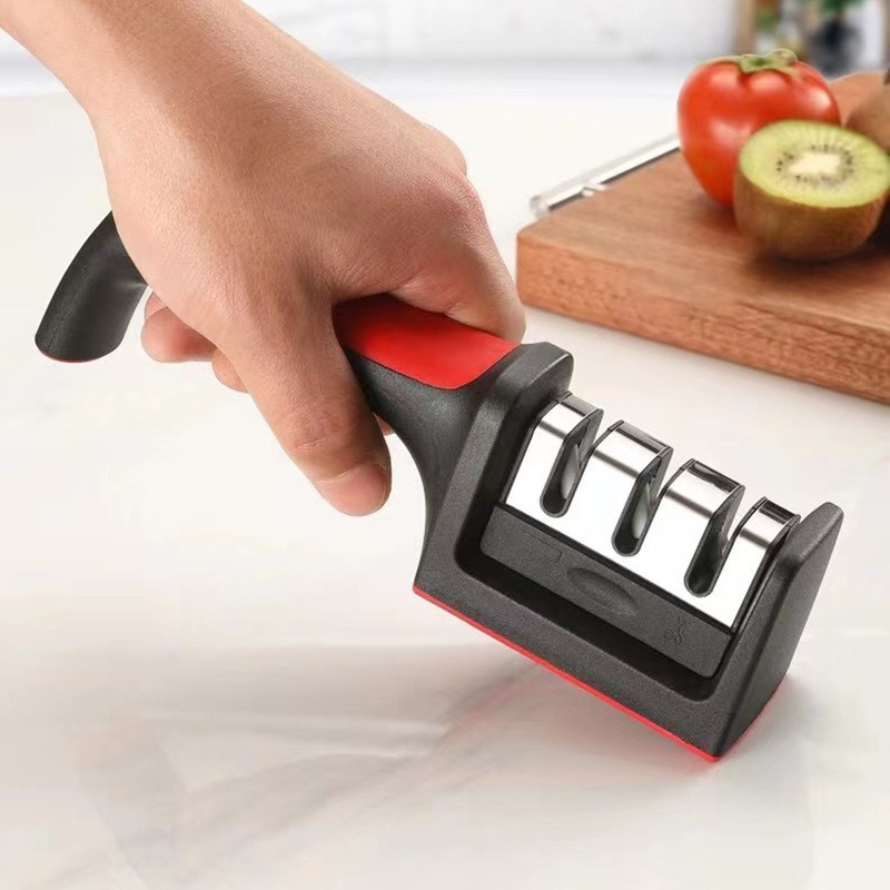 Multifunctional 3-stage Handheld Knife Sharpener, Quick Ceramic