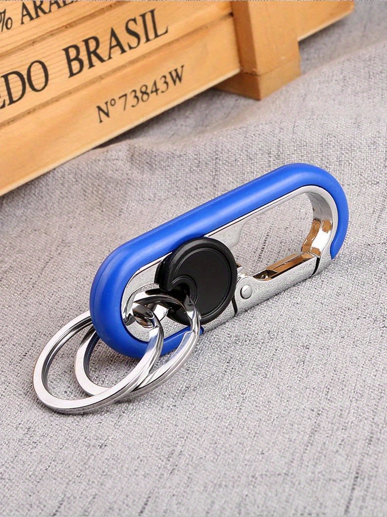 1pc 3pcs Men Keychain Hook Stainless Steel Buckle Bottle Opener Carabiner  Climbing Tool Double Ring Car Fishing Key Ring Car Accessories, Free  Shipping On Items Shipped From Temu