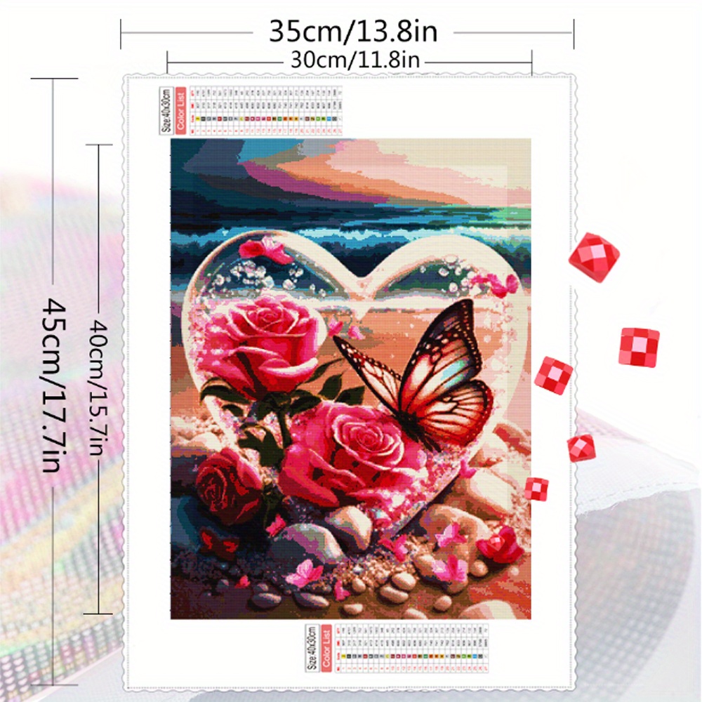 1pc 13.8x17.7inch Full Square Diamond Canvas Fantasy Flower Home Wall Decor  5D Diamond Painting Kits Rhinestone Embroidery