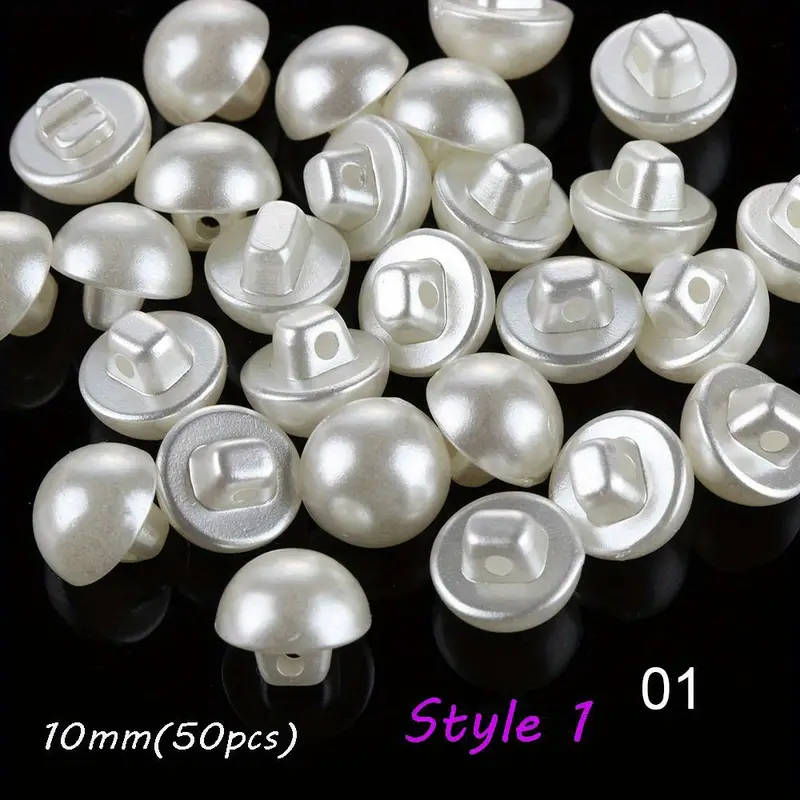 Round Sewing Pearl Buttons Mushroom Buttons For Clothing - Temu