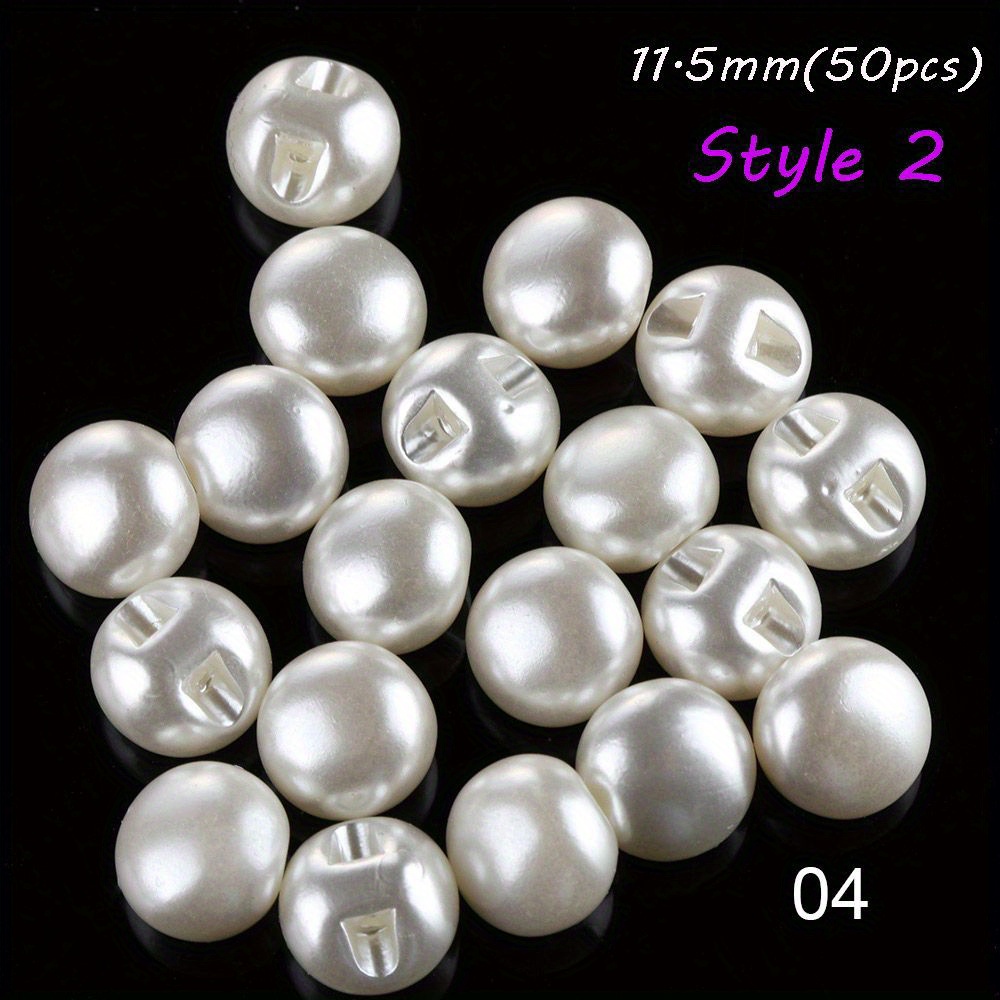 Round Sewing Pearl Buttons Mushroom Buttons For Clothing - Temu