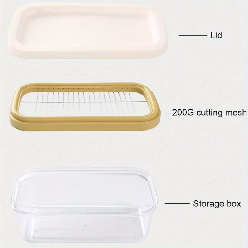 Butter Slicer Box Plastic Butter Cutter Dish For Counter Top