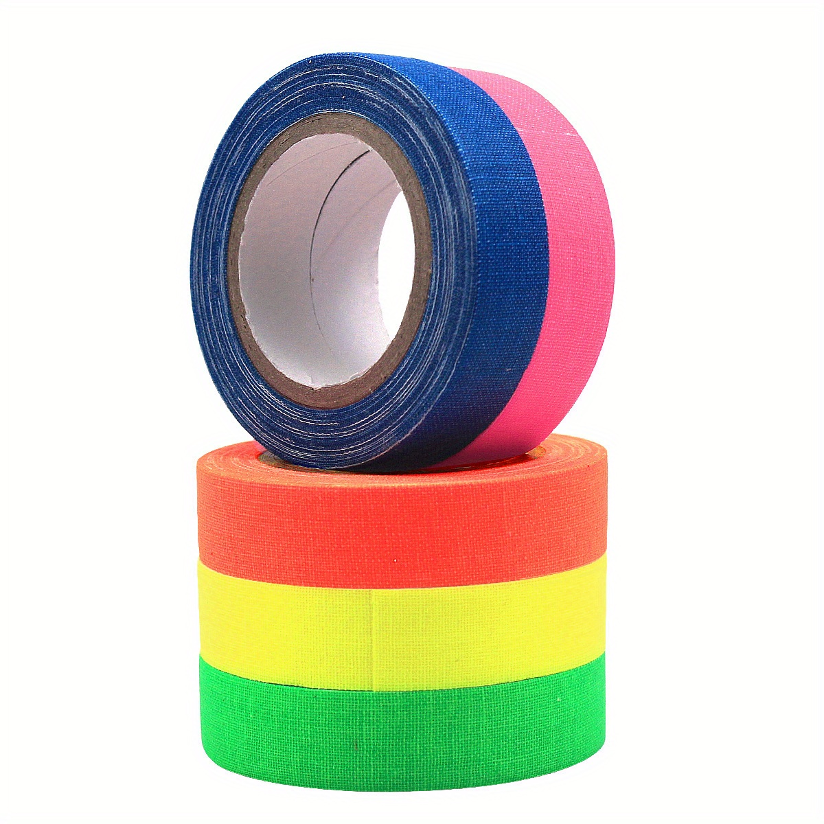 6 couleurs Neon Gaffer Cloth Tape, fluorescent Uv Blacklight Glow In The  Dark Tape pour Uv Party 15mm * 5m