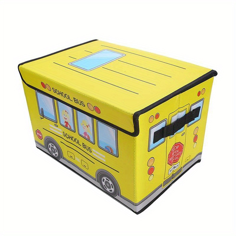 Cute Cartoon Storage Box Cartoon School Bus Storage Box - Temu