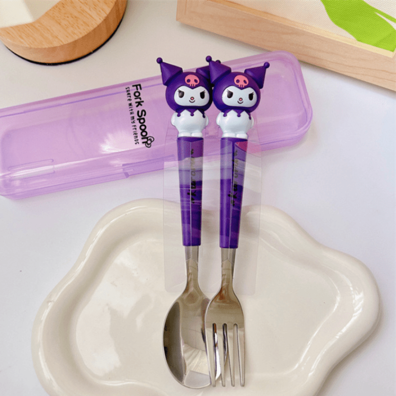 My Melody Kids Fork & Spoon Set with Case