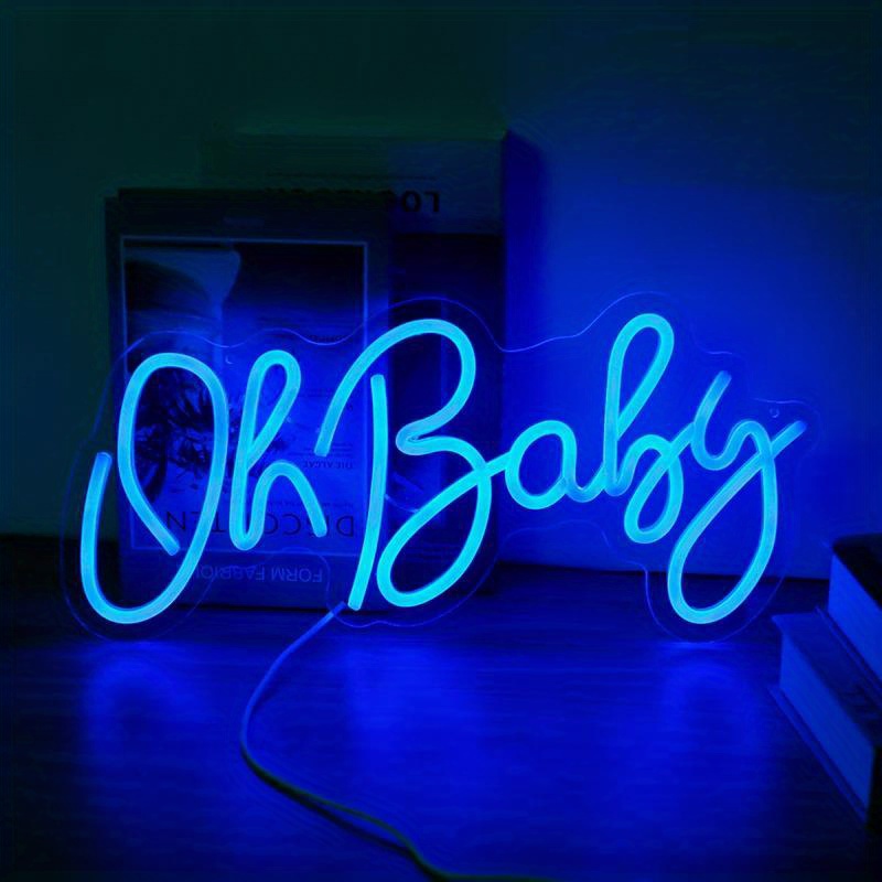 1pc Oh Baby LED ネオンサインライト クラブホーム壁掛けフレックス