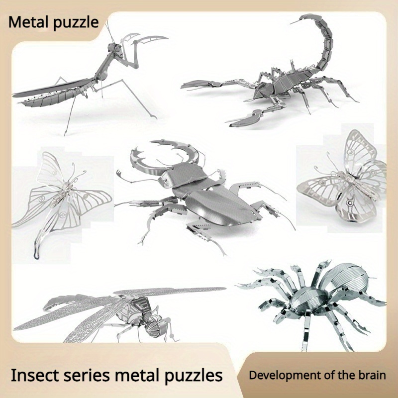 3d Puzzle Bois Insectes Puzzles Artisanat Mécanique Kit Libellule Modèle  Animal