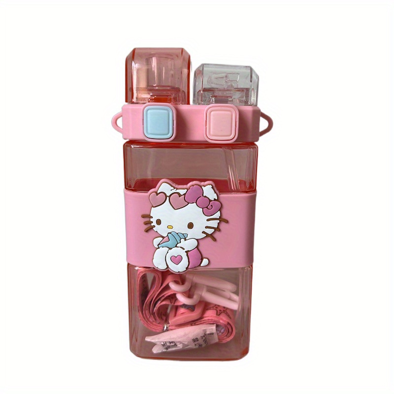 Portable Water Bottle with Straw Kuromi Sanrio Aesthetic