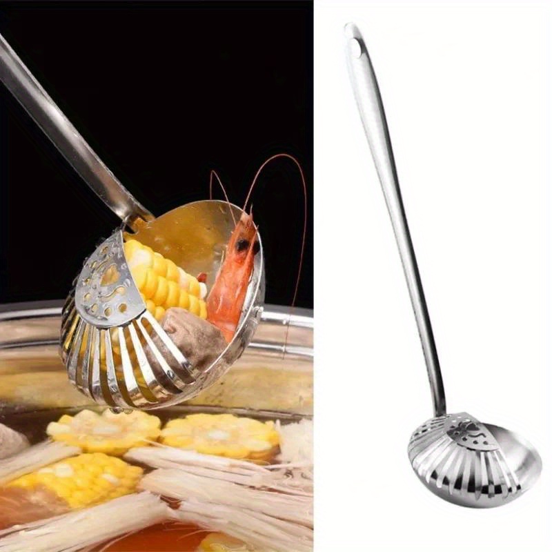 Stainless Steel Mesh Hot Pot Thickened Handle Double Hook - Temu