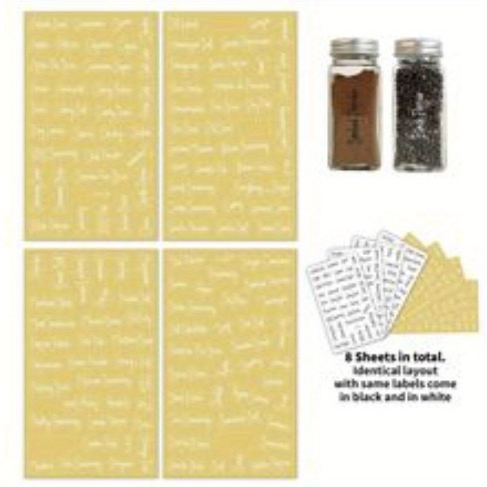 Spice Labels Clear Spice Jar Labels Preprinted Water - Temu