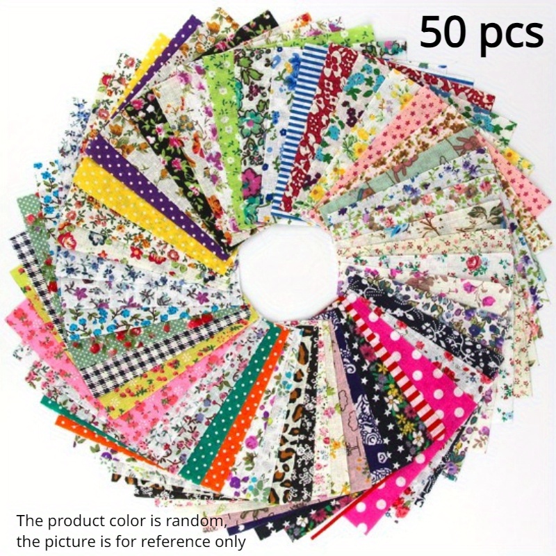 Squares Cotton Handmade Patchwork Fabric Flowers Precut - Temu