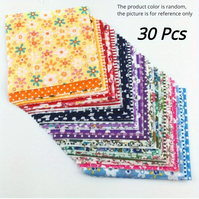 Squares Cotton Handmade Patchwork Fabric Flowers Precut - Temu