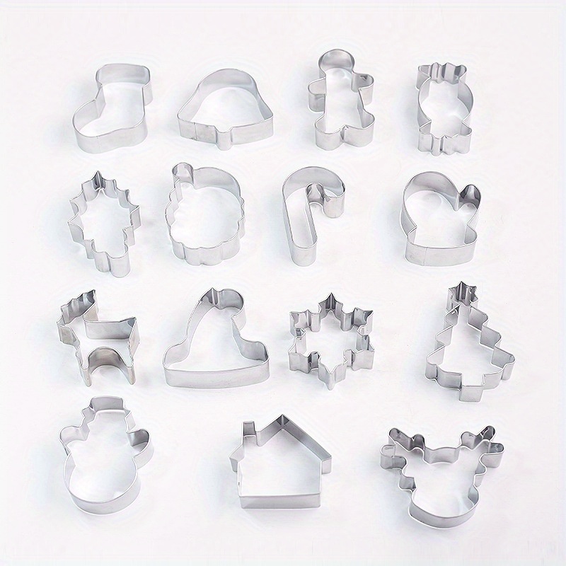 Fivepcs Christmas Cookie Cutter Set Snowman Snowflake - Temu