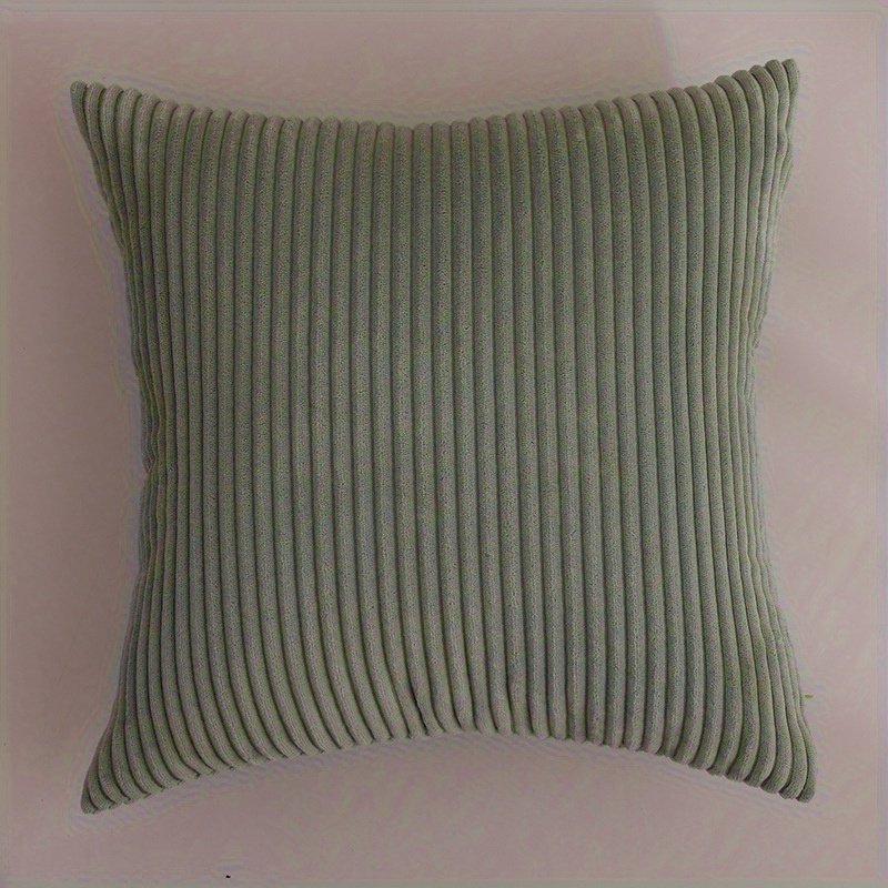 2pcs Throw Pillow Cover, Living Room Sofa Throw Pillow Cover, Office Solid  Color Fleece Striped Waist Pillow, Bedroom Bedside Back Cover (Pillow Core