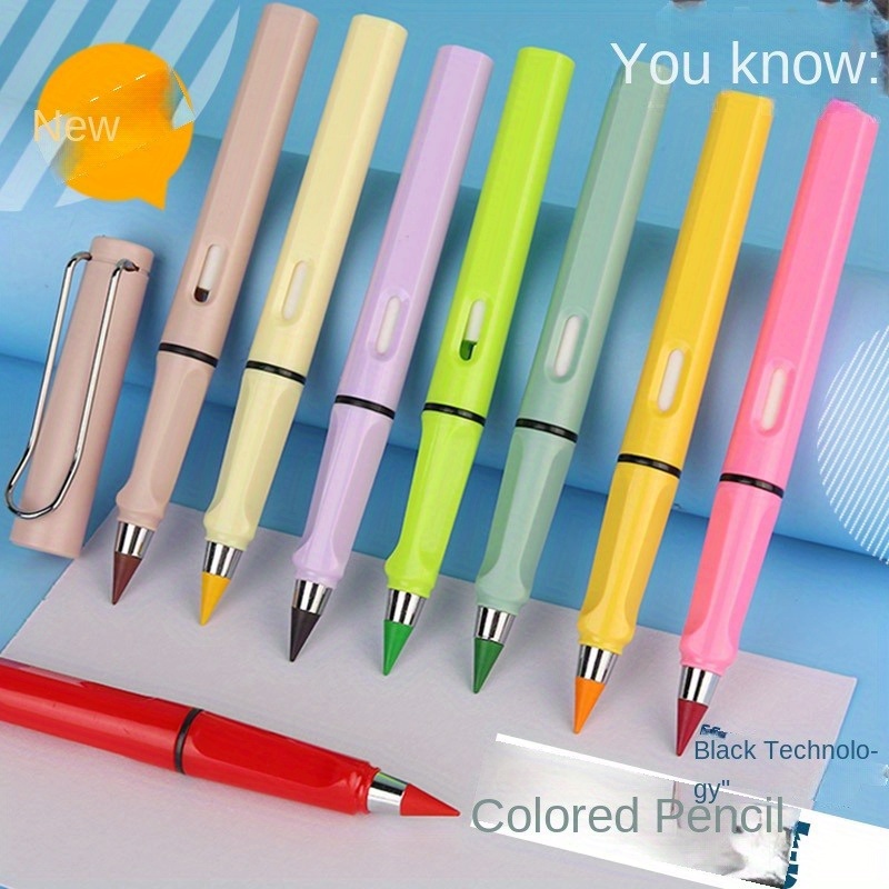 Acheter Crayon de couleur effaçable HB, 12 couleurs/ensemble, sans