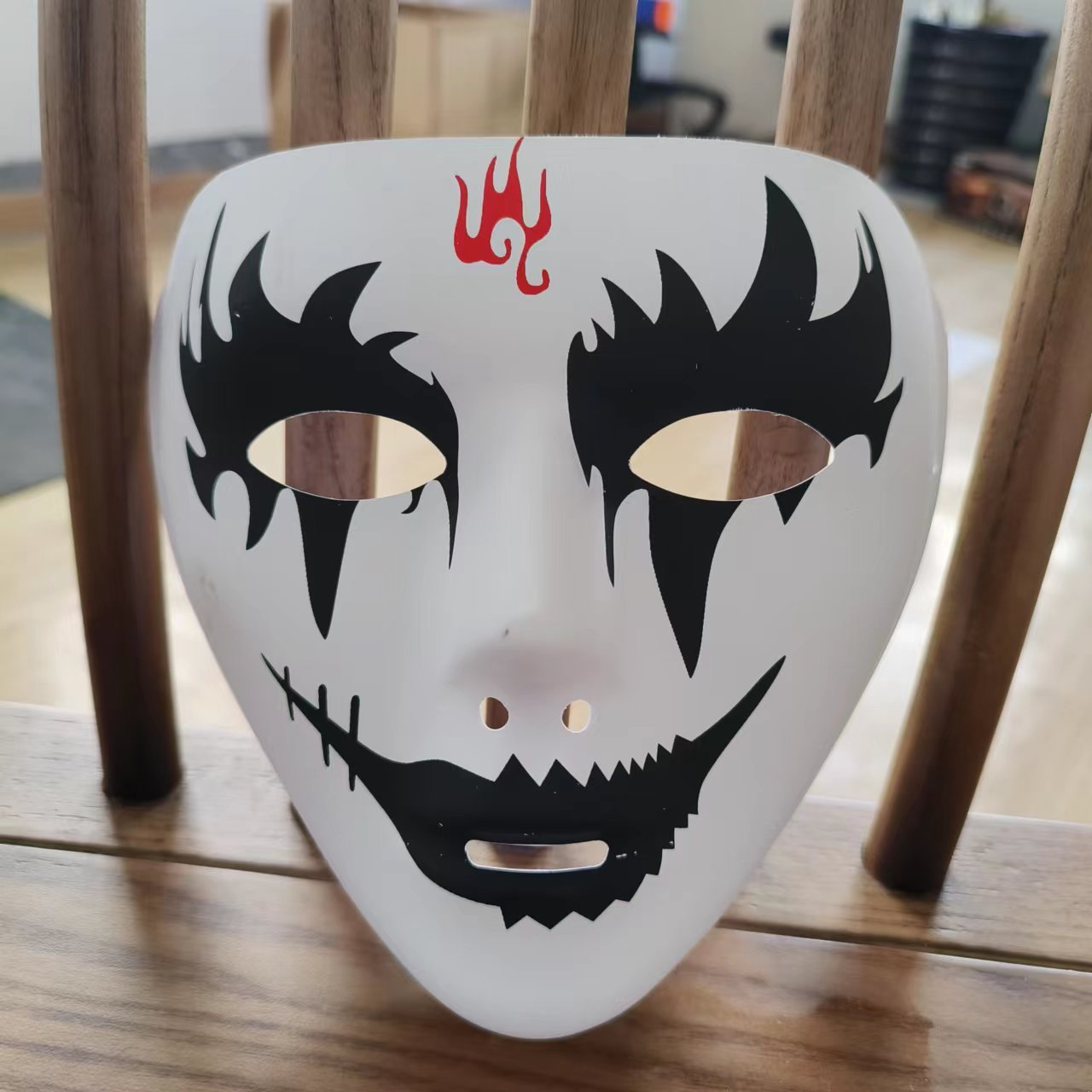 Elegant Y2k Cool Painting Demon Mask Horror Full Face - Temu