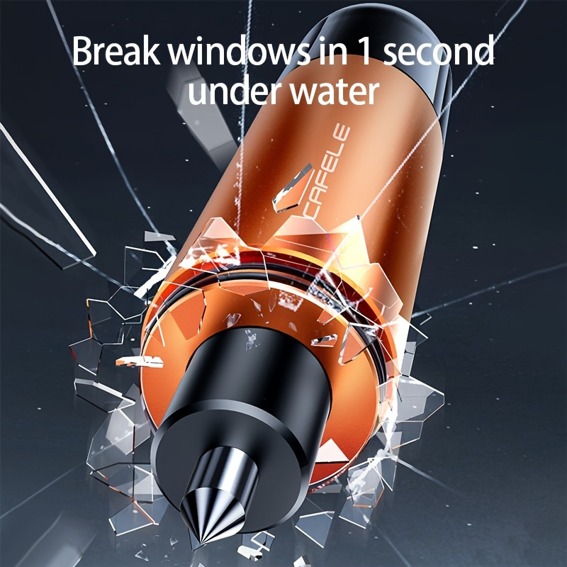Safe Hammer Glass Breaker, Car Window Breaker And Seatbelt Cutter, Under  Water Seat Belt Auto Rescue Escape Emergency Punch Tool Safehammer, Car