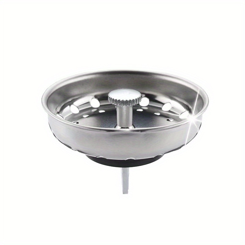 1pc Stainless Steel Drain Cover Hair Catcher With Garbage Stopper