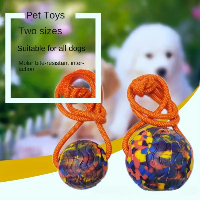 Dog Rope Toys Eva Camouflage Ball With