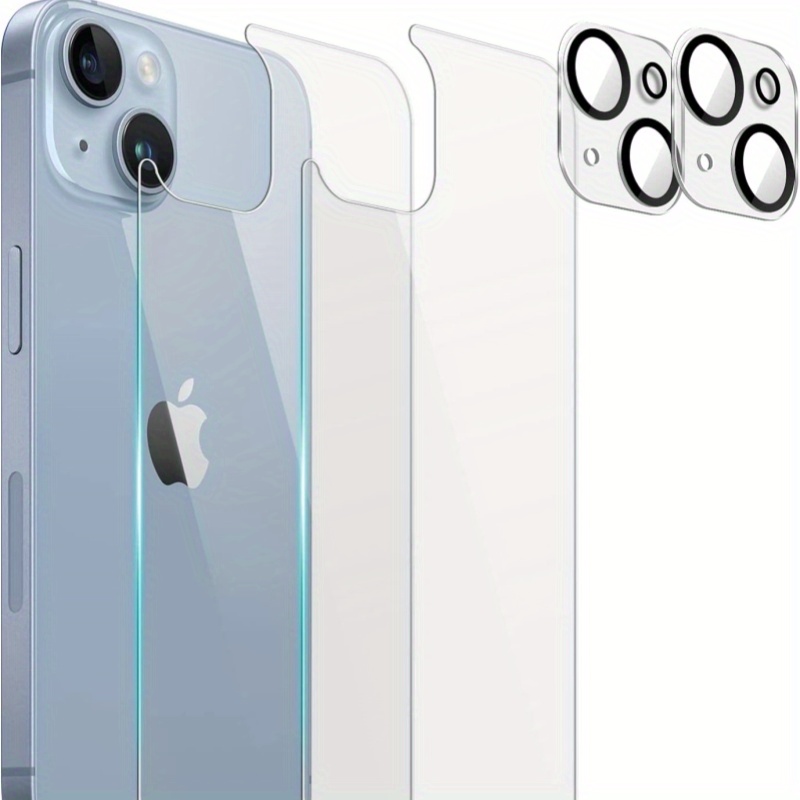Protector de cristal trasero para iPhone 15 Pro [2 unidades], protector de  pantalla trasera para iPhone 15 Pro, vidrio templado trasero con claridad
