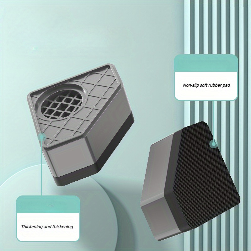 4Pcs Anti-Slip Noise- Reducing Washing Machine Feet Non-Slip Mats  Refrigerator