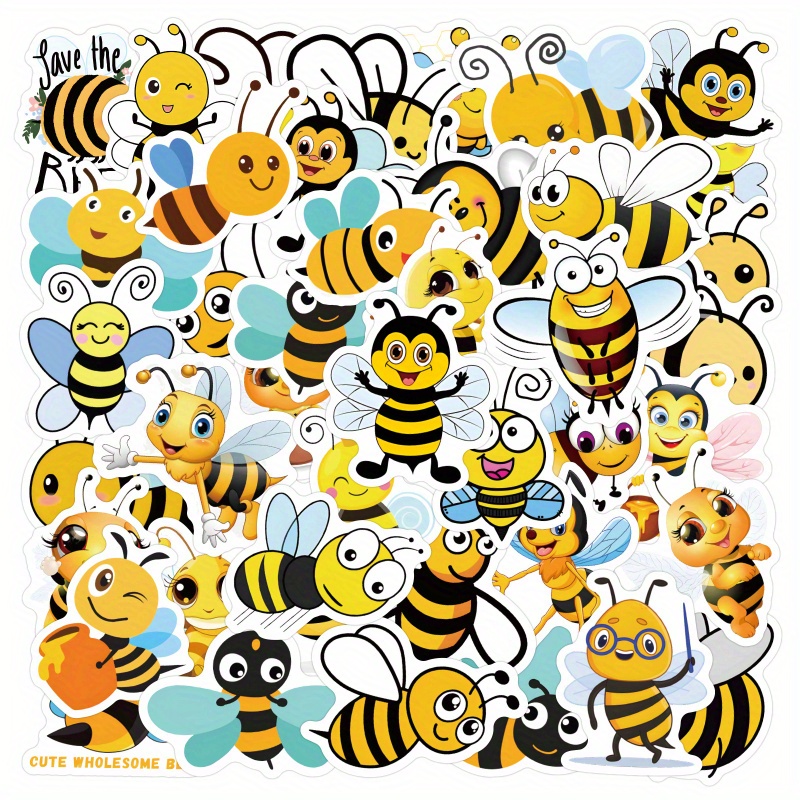 Cute Bee Waterproof Decorative Stickers For Phone Case Notebook Water  Bottles Laptop, Refrigerator, Guitar, Cartoon Insect Animal Stickers,  Aesthetic Art Decals Gifts For Teens Boys Girls Art Supplies - Temu