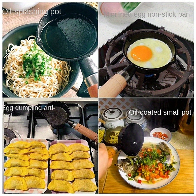Mini Non Stick Small Iron Pan Cast Iron Mini Fried Egg Pot Wok