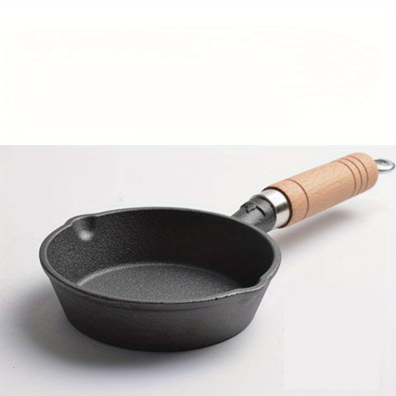 Kitchen household mini pan small hot oil pan soy oil pouring oil juice  small iron pan pouring oil small pan fried egg pan