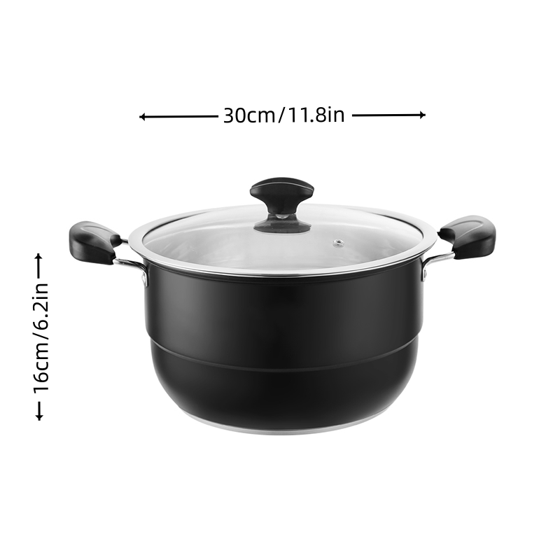 Steamer Cooker/Small Soup Pot/Thickened Stainless Steel, Thickened  Bottom,Steamed Seafood,Steamed Buns,stewed Chicken Soup (Size : 26cm)