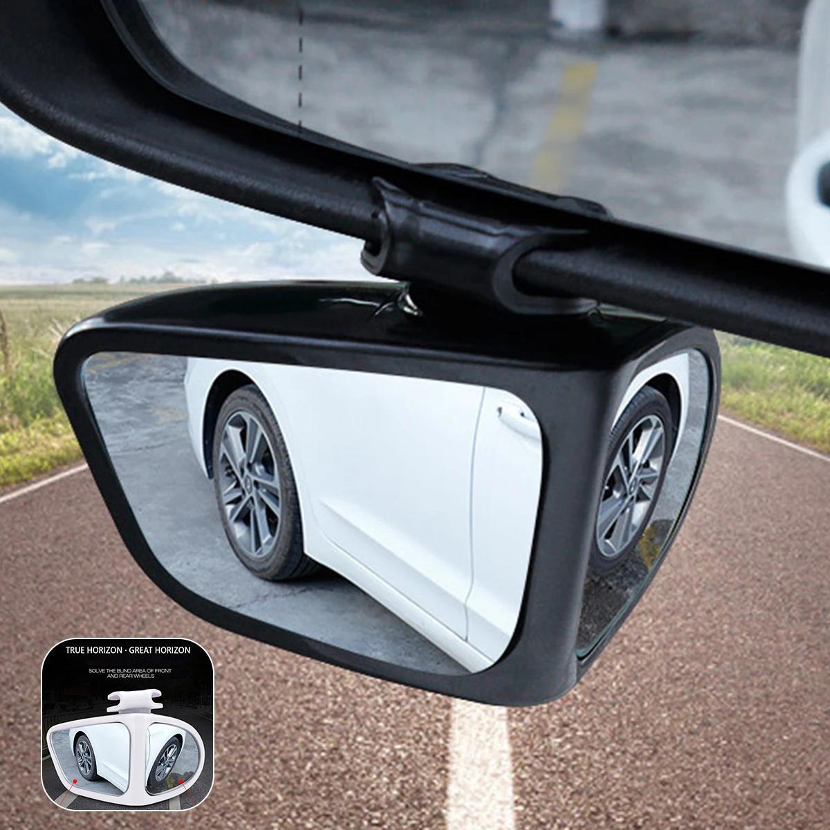 Espejo de punto ciego para coche, con forma de abanico, de vidrio HD sin  marco, se