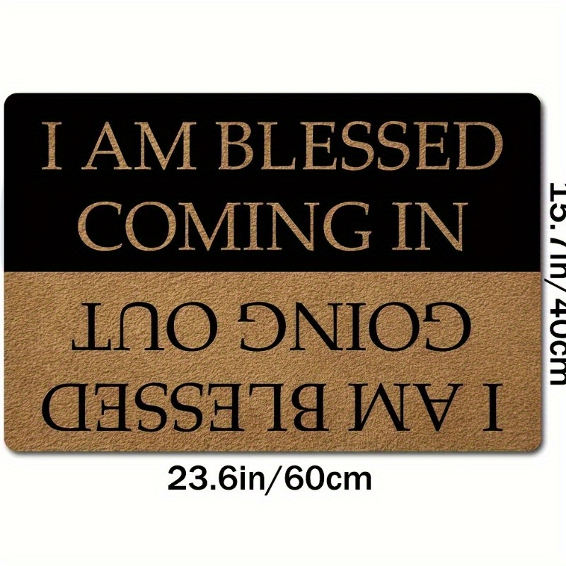 Funny Welcome Doormats Indoor Entrance Mat I Am Blessed - Temu