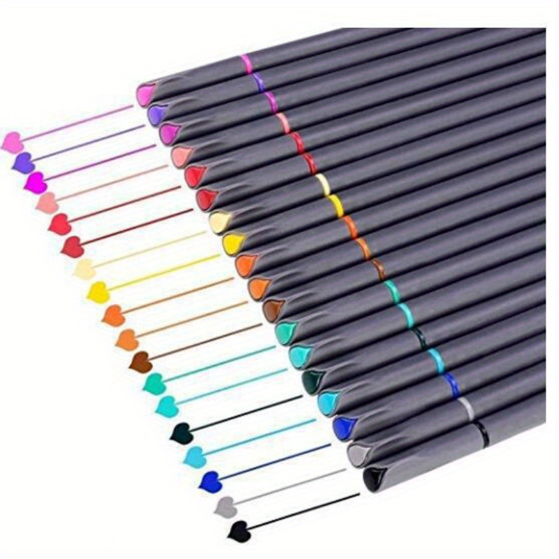 Fineliner-100 stylos à pointe fine de couleur unique, pointes en feutre de  0.4mm, marqueur à pointe poreuse pour livre de coloriage adulte, prise de  notes - AliExpress
