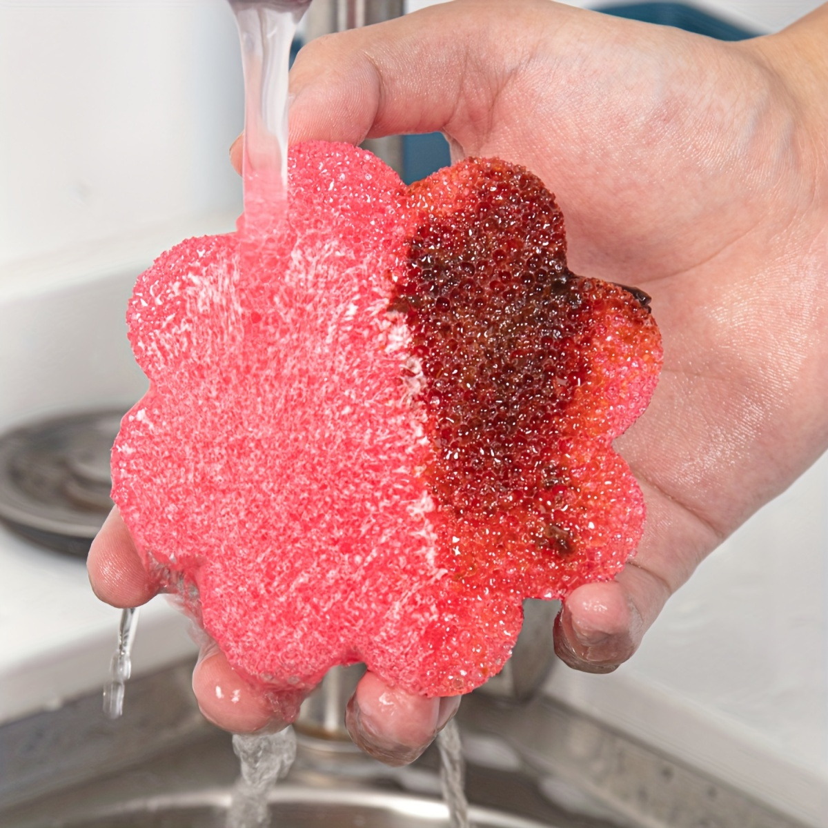 Reusable Strawberry Shaped Sponge For Easy Dishwashing And - Temu