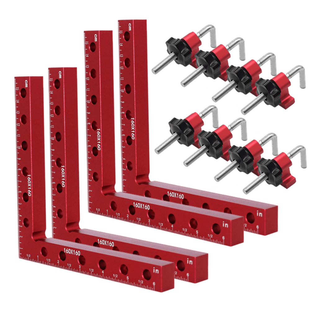 

1/2/4pcs 160mm 90 Degree L-shaped Auxiliary Fixture Splicing Board Positioning Panel Fixed Clip Carpenter's Square Ruler Woodworking Tool