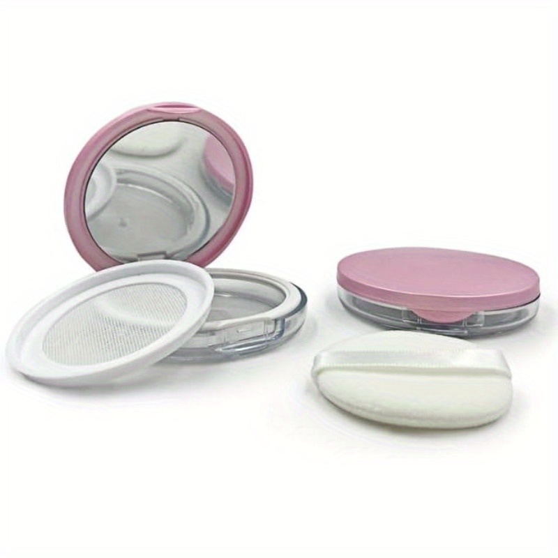 Loose Powder Travel Container Round Makeup Box - Somewang