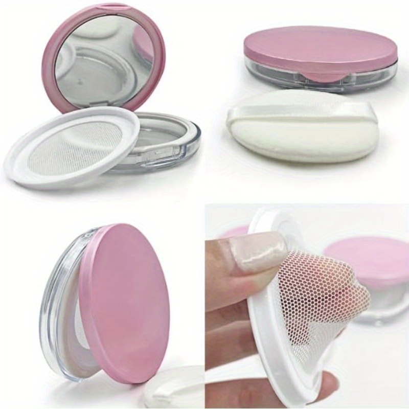 Plastic Powder Subpackage Package Bottle Reusable Empty Loose Powder  Container With Makeup Puff Beauty Containers For Eye Cream Deposit Cosmetic  Containers - Temu