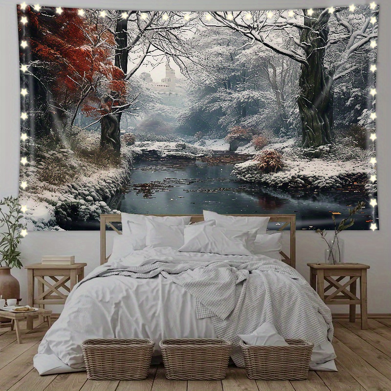 Autumn Scenic Tapestry Wall Hanging Nature Aesthetic for Bedroom